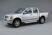 Isuzu D-Max 2002-2011 Pedane Laterali Vision New Grey (2007-2012, 2 pz, Alluminio) foto 1