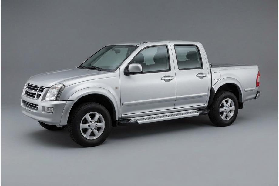 Isuzu D-Max 2002-2011 Pedane Laterali Vision New Grey (2007-2012, 2 pz, Alluminio) Image
