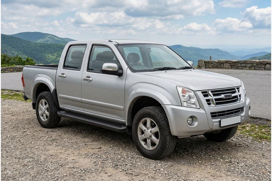 Isuzu D-Max 2002-2011 Pedane Laterali Allmond Black (2007-2012, 2 pz, Alluminio) Image