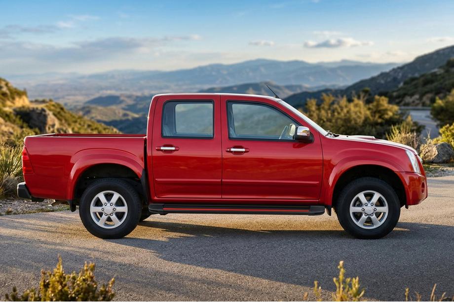 Isuzu D-Max 2002-2011 Pedane Laterali Maya Red (2007-2012, 2 pz, Alluminio) Image