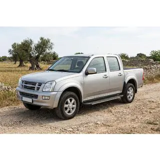 Pedane Laterali Bosphore Grey (2007-2012, 2 pz, Alluminio) Isuzu D-Max 2002-2011 foto 1