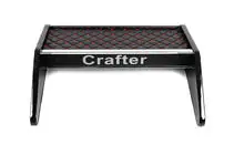 Volkswagen Crafter 2006-2016 Mensola per cruscotto (Nera con cuciture rosse) foto 3