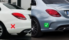 Mercedes C-class W205 2014-2021 Kit carrozzeria con diffusore V1 (AMG C63-design 2014-2018) foto 2