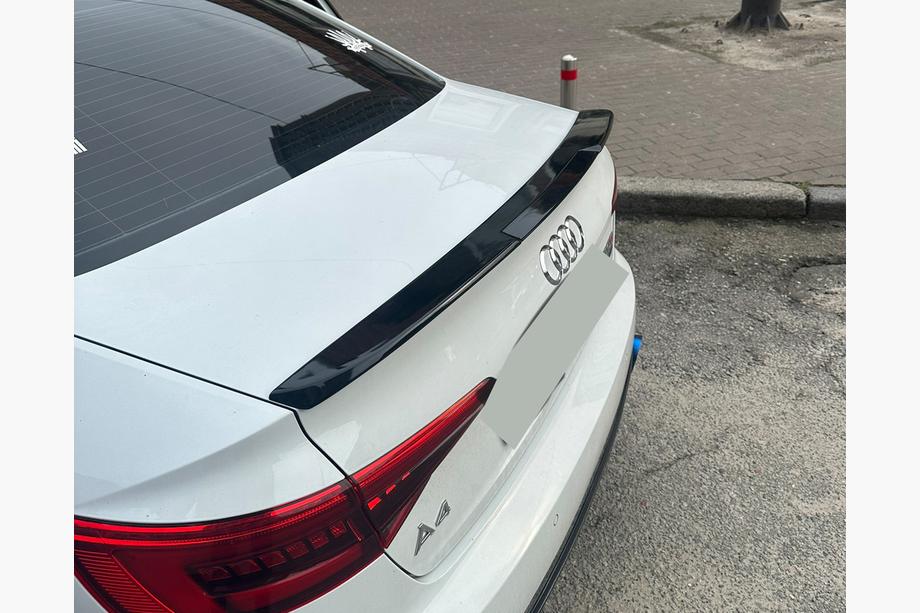 Audi A4 B9 2015-2024 Spoiler Lip (1234 Upgrade, Nero) Foto 2