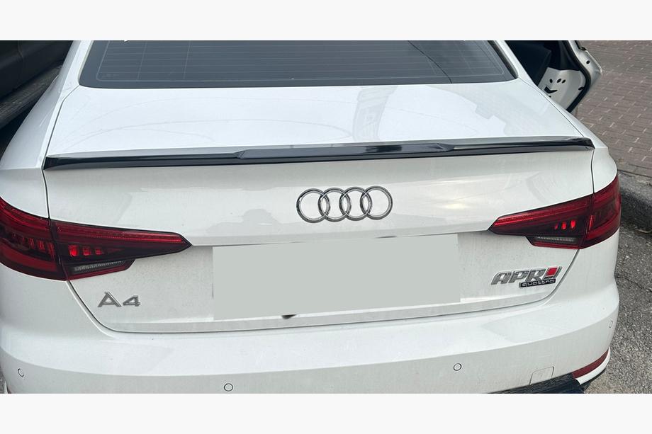 Audi A4 B9 2015-2024 Spoiler Lip (1234 Upgrade, Nero) Foto 1