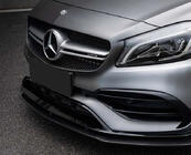 Mercedes A-class W176 2012-2018 Labbro anteriore (per AMG-Line / A45 AMG HB 2016-2018, nero) foto 2