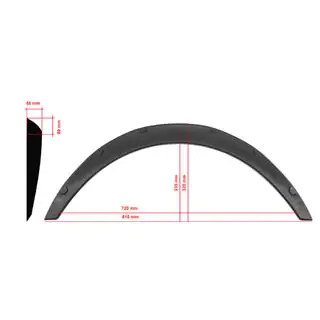 Allargatori passaruota universali UNIV-032 (4 pz, plastica ABS, neri) foto 1