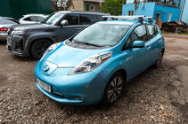 Nissan Leaf 2010-2017 Portapacchi per tetto liscio (cromato, coppia) foto 8