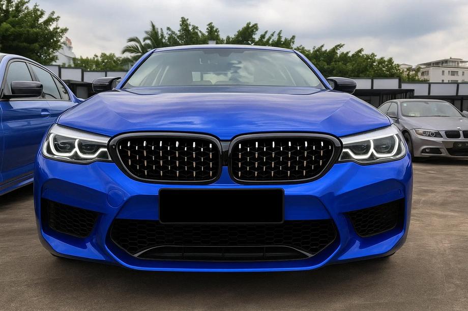 BMW Serie 5 G30/G31 2017–2023 Prese griglia Diamond Silver V2 (2017-2020, Cornice nera) Foto 1