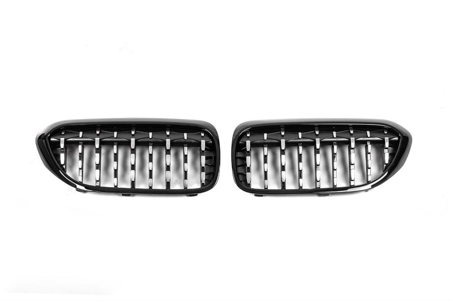BMW Serie 5 G30/G31 2017–2023 Prese griglia Diamond Silver V2 (2017-2020, Cornice nera) Foto 2