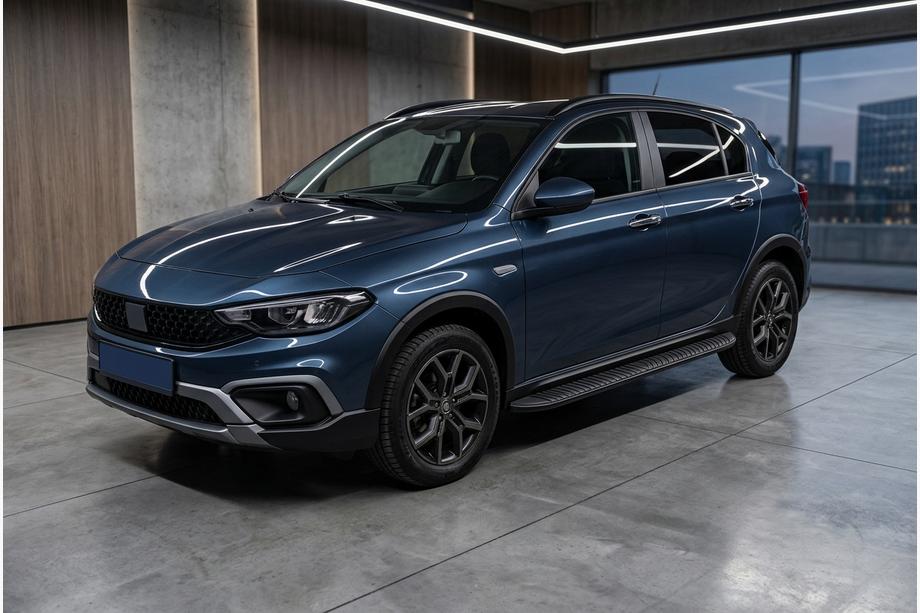 Fiat Tipo Cross 2021- Pedane Laterali Tayga Black (2 pz, Alluminio) Image