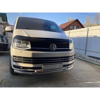 Protezione anteriore doppia ST011 (acciaio inox) Volkswagen T6 2015-2024 foto 1