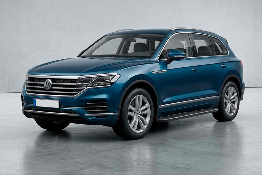 Volkswagen Touareg 2018- Pedane Laterali Bosphorus Black (2 pz, Alluminio) Image