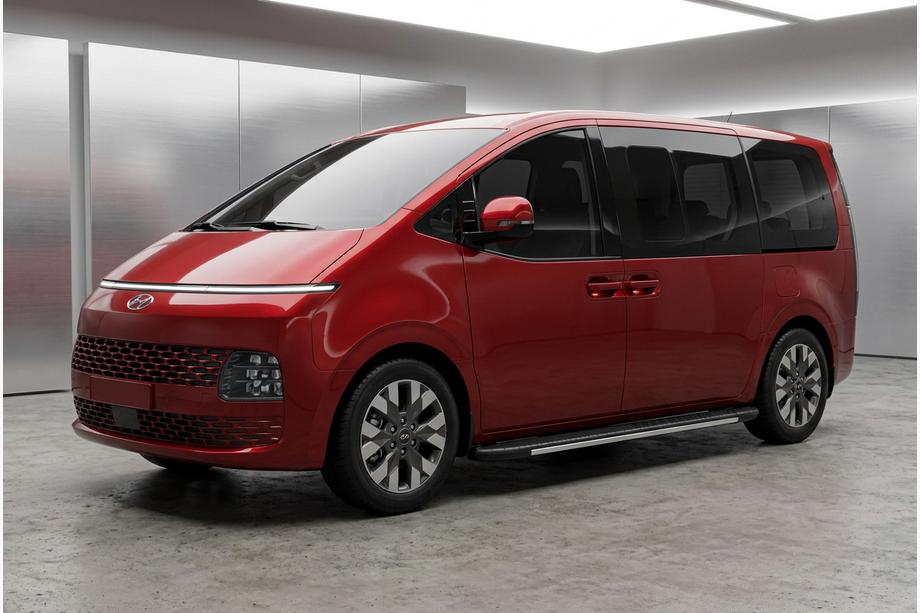 Hyundai Staria 2021- Pedane laterali Bosphorus Grey (2 pz, alluminio) Image