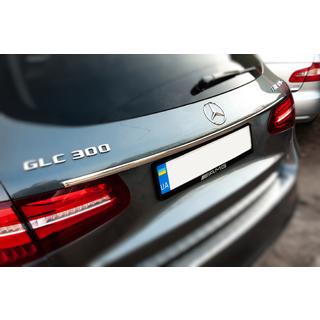 Modanatura cromata sopra la targa (acciaio inox) Mercedes GLC X253 2015-2022 foto 3