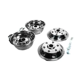 Copricerchi in acciaio inox Exclusive V1 (design a 2 anelli) Volkswagen LT 1995-2006 foto 2