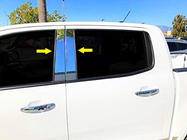 Ford Ranger 2011–2022 Modanature Montanti Porta in Acciaio Inox foto 1