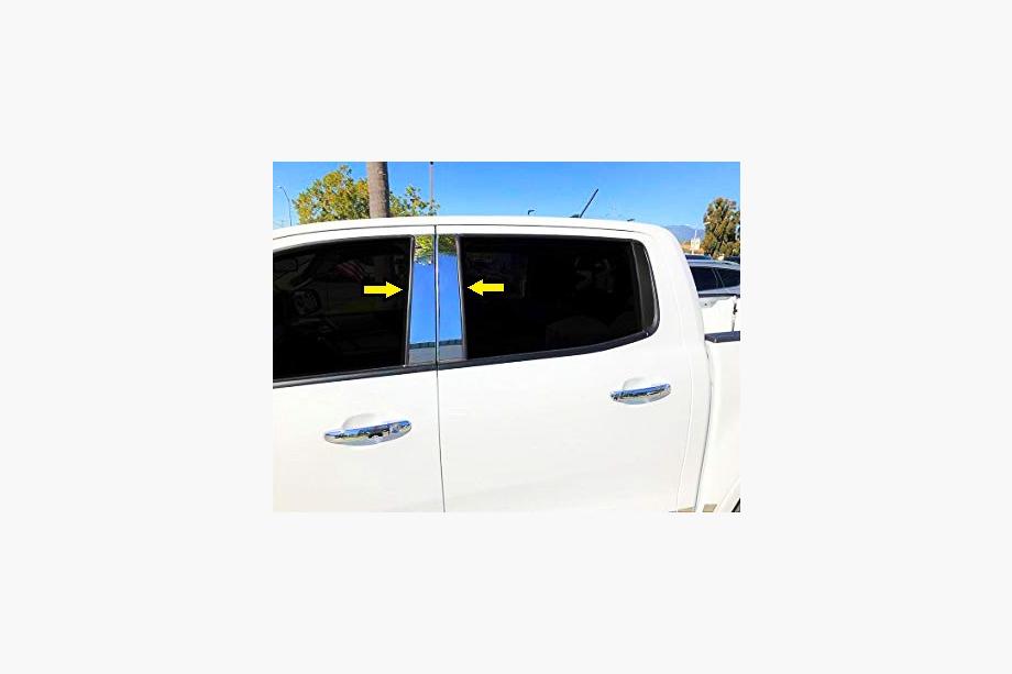 Ford Ranger 2011–2022 Modanature Montanti Porta in Acciaio Inox Image