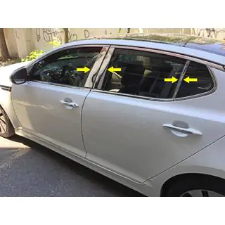 Modanature Montanti Porta in Acciaio Inox (6 pz) Kia Optima 2010-2016 foto 1