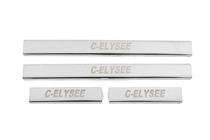 Citroen C-Elysee 2013-2022 Battitacco Carmos V2 (4 pz, acciaio inox) foto 1
