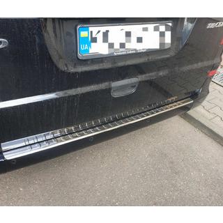 Protezione paraurti posteriore con bordo (Carmos V2, acciaio inox) Mercedes Viano 2004-2014 foto 2