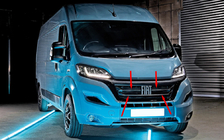 Fiat Ducato 2006-2025 Coperture griglia anteriore 2022+ (3 pz, acciaio inox) foto 1