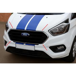 Coperture griglia paraurti 2018+ (4 pz, acciaio inox) Ford Custom 2013-2022 foto 1