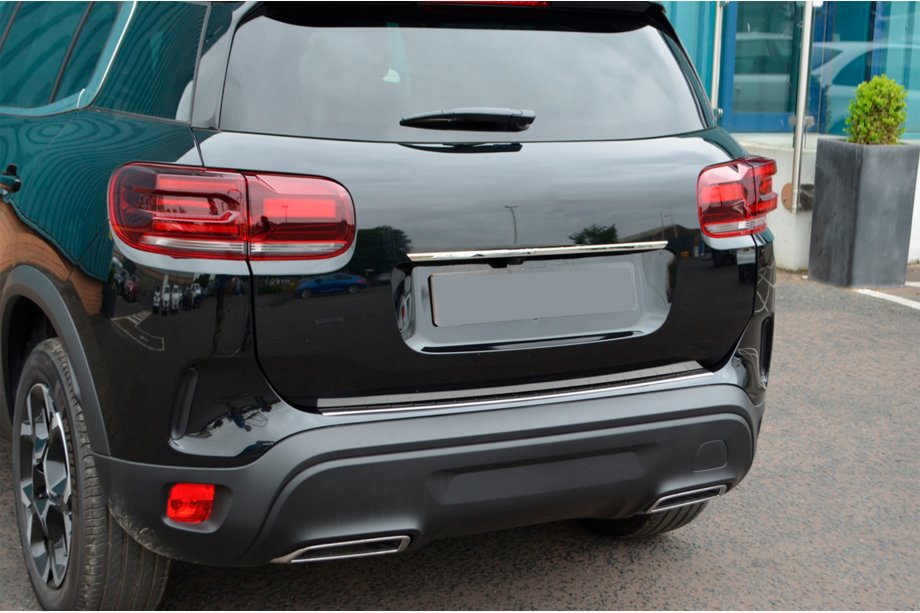 Citroen C5 Aircross 2017-2025 Modanatura cromata sopra la targa (acciaio inox) Foto 4