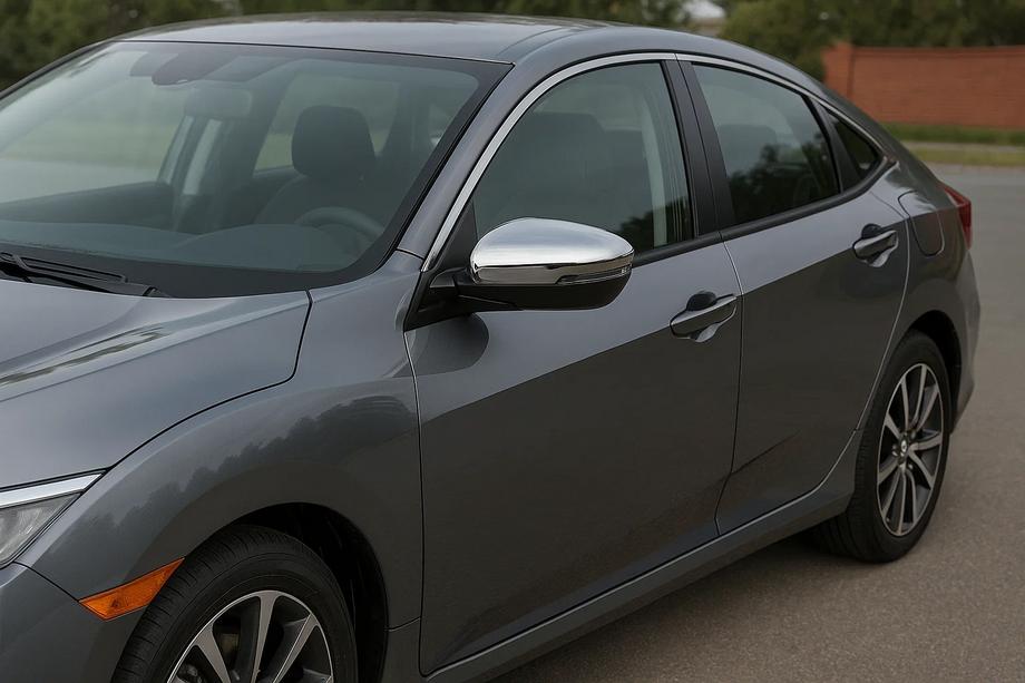 Honda Civic Sedan 2021- Coprispecchietti (2 pz, Acciaio Inox) Image