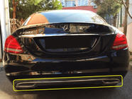 Mercedes C-class W205 2014-2021 Protezione bordo paraurti posteriore V2 acciaio inox foto 1