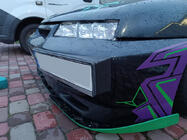 Supporto universale targa per bordo paraurti (plastica) Nero Opaco foto 3