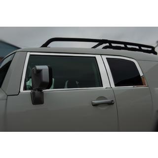 Set modanature per finestrini acciaio inox 16 pezzi Toyota FJ Cruiser 2006-2022 foto 3