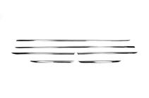 Mercedes E-class W213 2016-2023 Modanature porta cromate Tipo-2 (6 pz, acciaio inox) foto 2