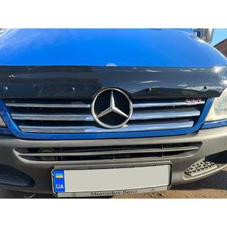 Coperture griglia larghe (2002-2006, 6 pezzi, acciaio inox) Mercedes Sprinter W901/902/903/904/905 1995–2006 foto 2